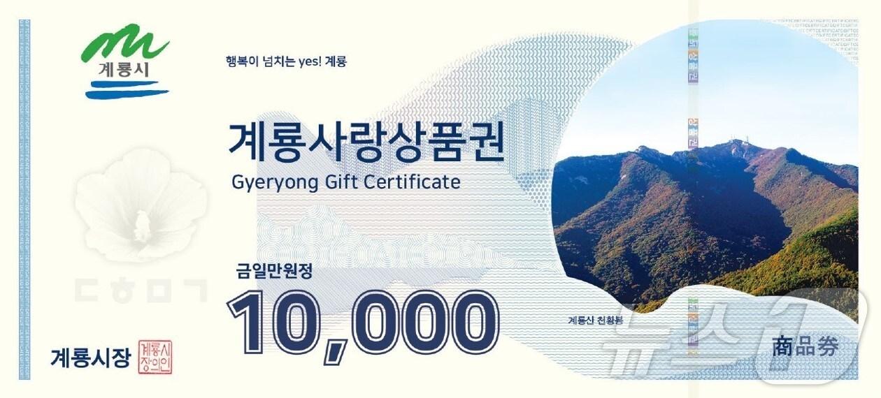 본문 이미지 - 지류 계룡사랑상품권. /뉴스1 