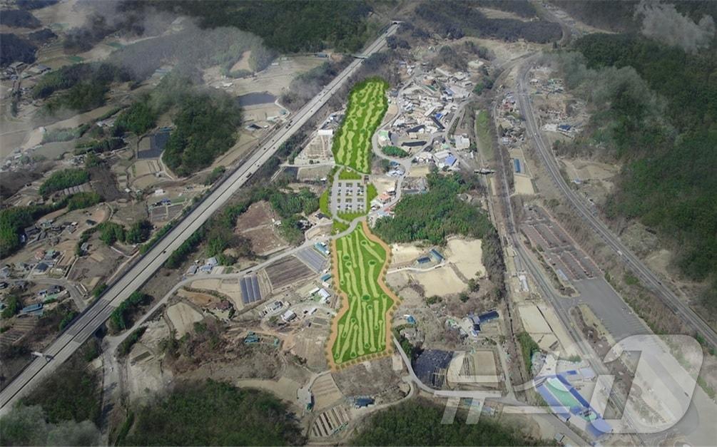 본문 이미지 - 울산시 울주군이 추진 중인 울주파크골프장  조감도.