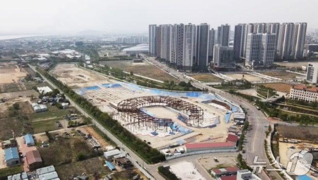 본문 이미지 - 지난해 6월 협약 해제 통보된 K-컬처밸리 T2 아레나부지. &#40;고양시 제공, 재판매 및 DB금지&#41;