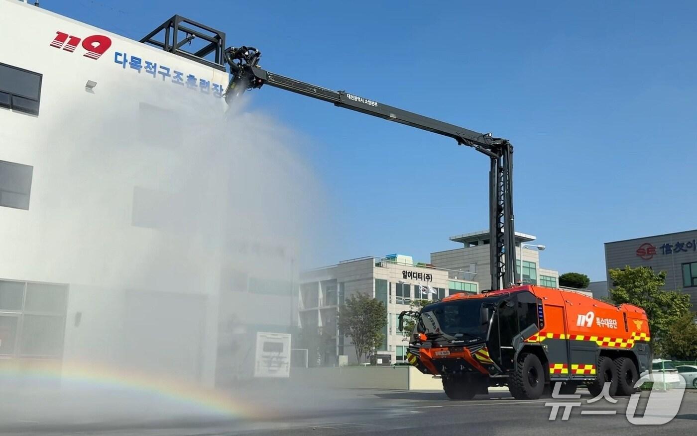 루프터렛 피어싱 방수 모습.(대전소방본부 제공. 재판매 및 DB금지)/뉴스1