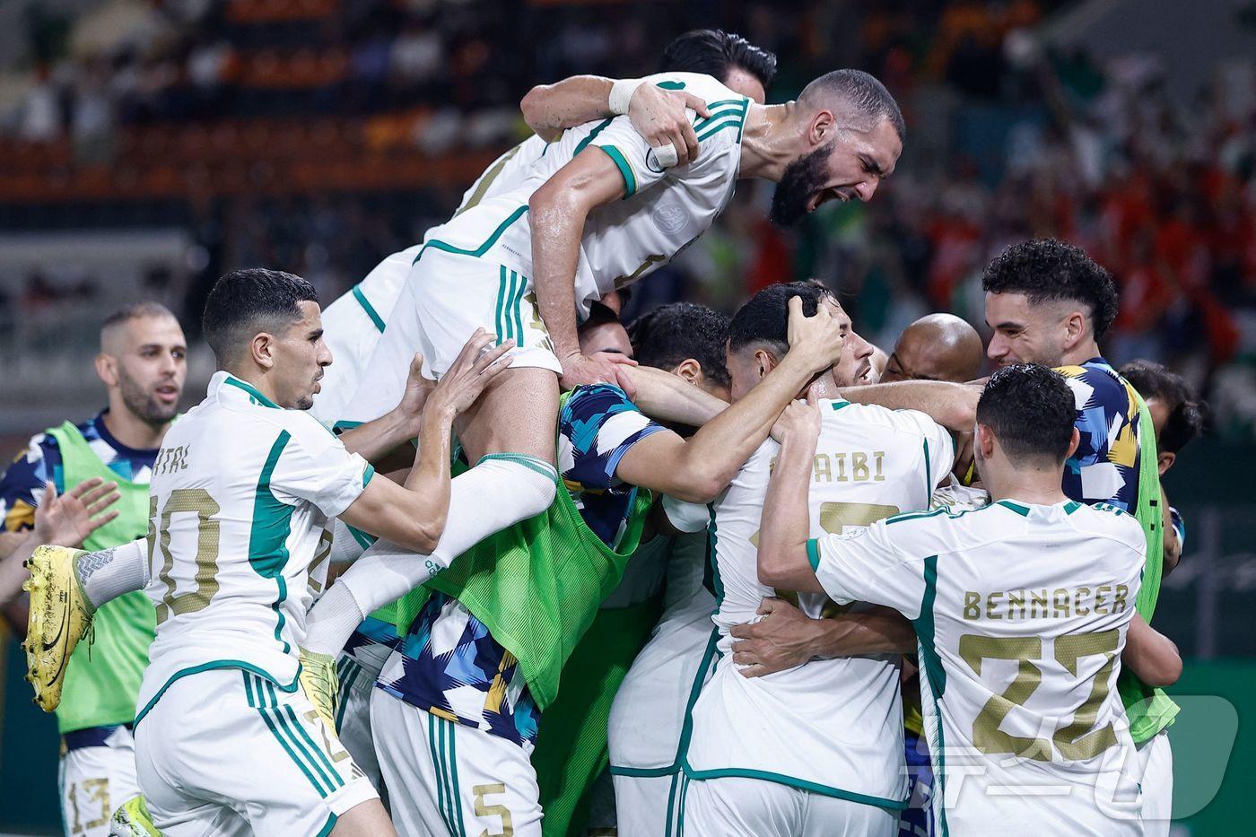 월드컵에 진출한 알제리 축구대표팀.  ⓒ AFP=뉴스1