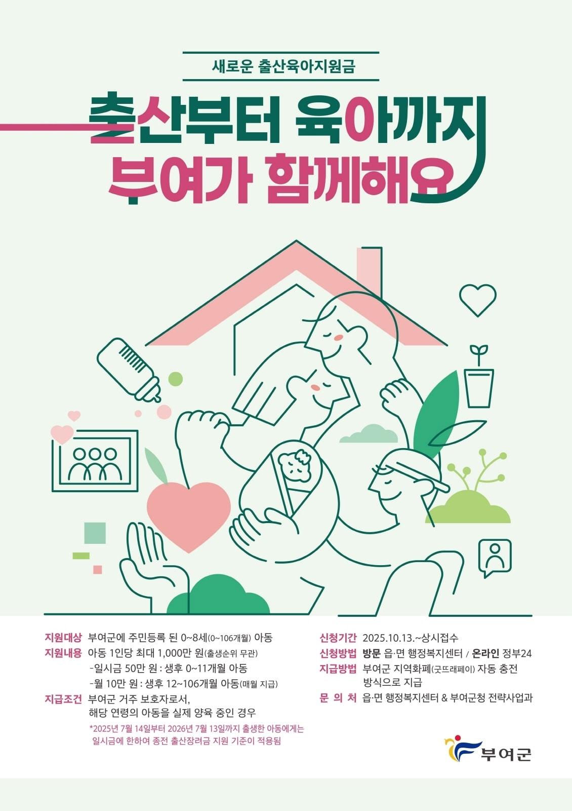 본문 이미지 - 출산아동지원금 안내 포스터.&#40;부여군 제공. 재판매 및 DB금지&#41;/뉴스1