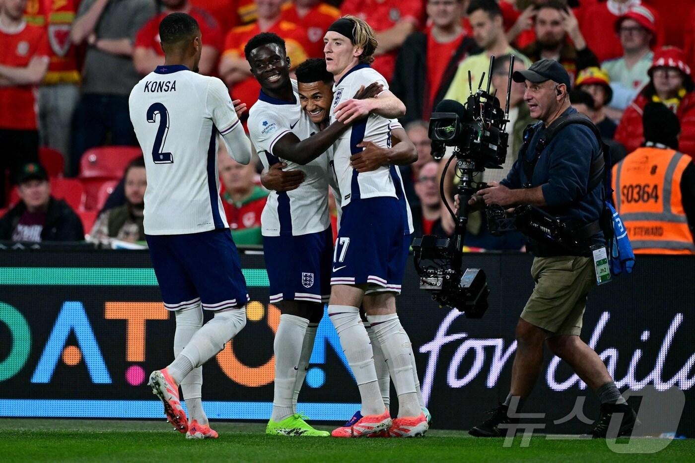 평가전에서 웨일스를 완파한 잉글랜드.  ⓒ AFP=뉴스1