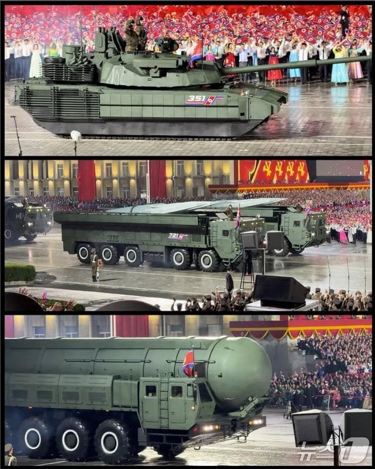 본문 이미지 - 북한이 10일 노동당 창건 80주년 기념일을 맞아 단행한 열병식 장면.&#40;인스타그램 &#39;DPRK 360&#39; 갈무리&#41;