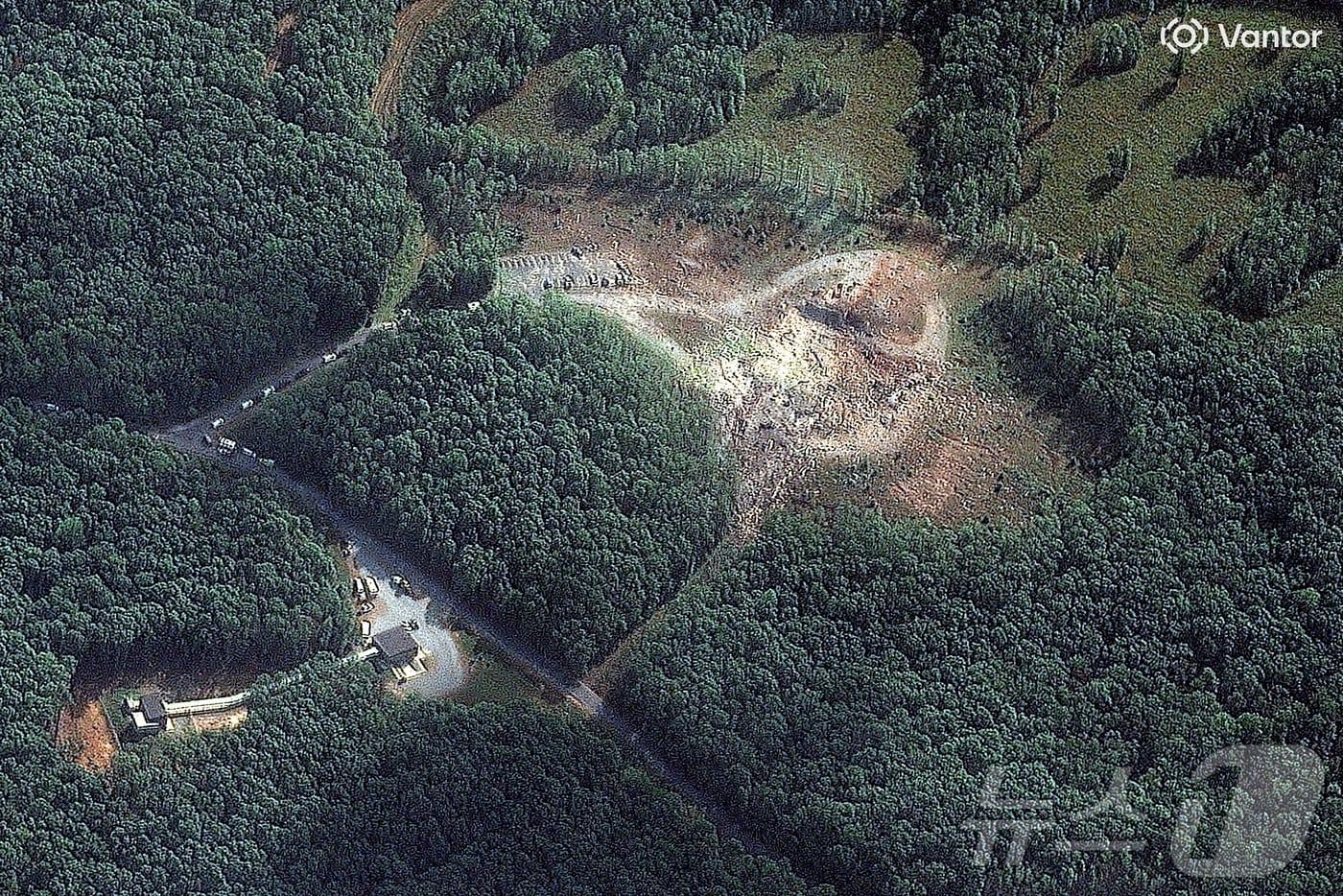 미국 테네시주 험프리스 카운티 소재 군수 공장에서 10일 폭발 사고가 발생했다. 사진은 위성사진업체 밴터에서 제공한 것. 2025.10.10 ⓒ 로이터=뉴스1 ⓒ News1 강민경 기자