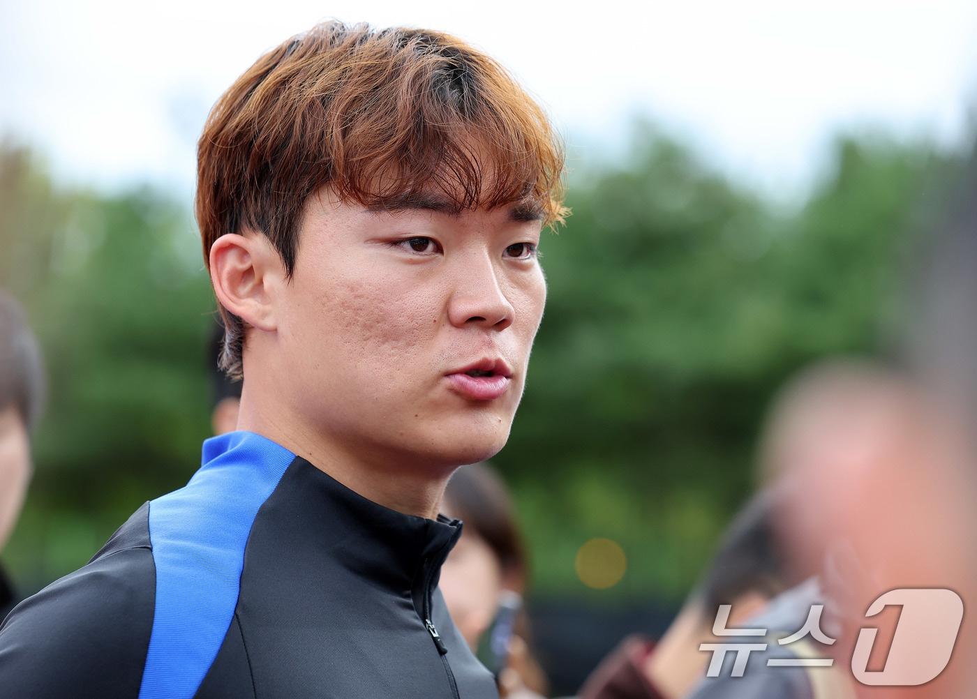 본문 이미지 - 대한민국 남자 축구 국가대표팀 오현규. ⓒ 뉴스1 박지혜 기자