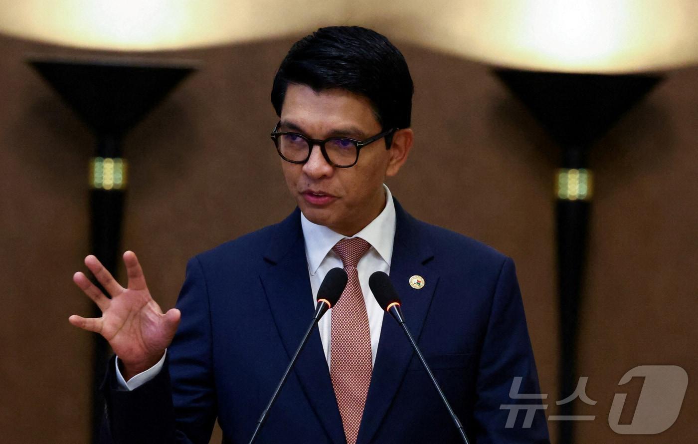 안드리 라조엘리나 마다가스카르 대통령. 2025.10.6 ⓒ 로이터=뉴스1 ⓒ News1 김경민 기자