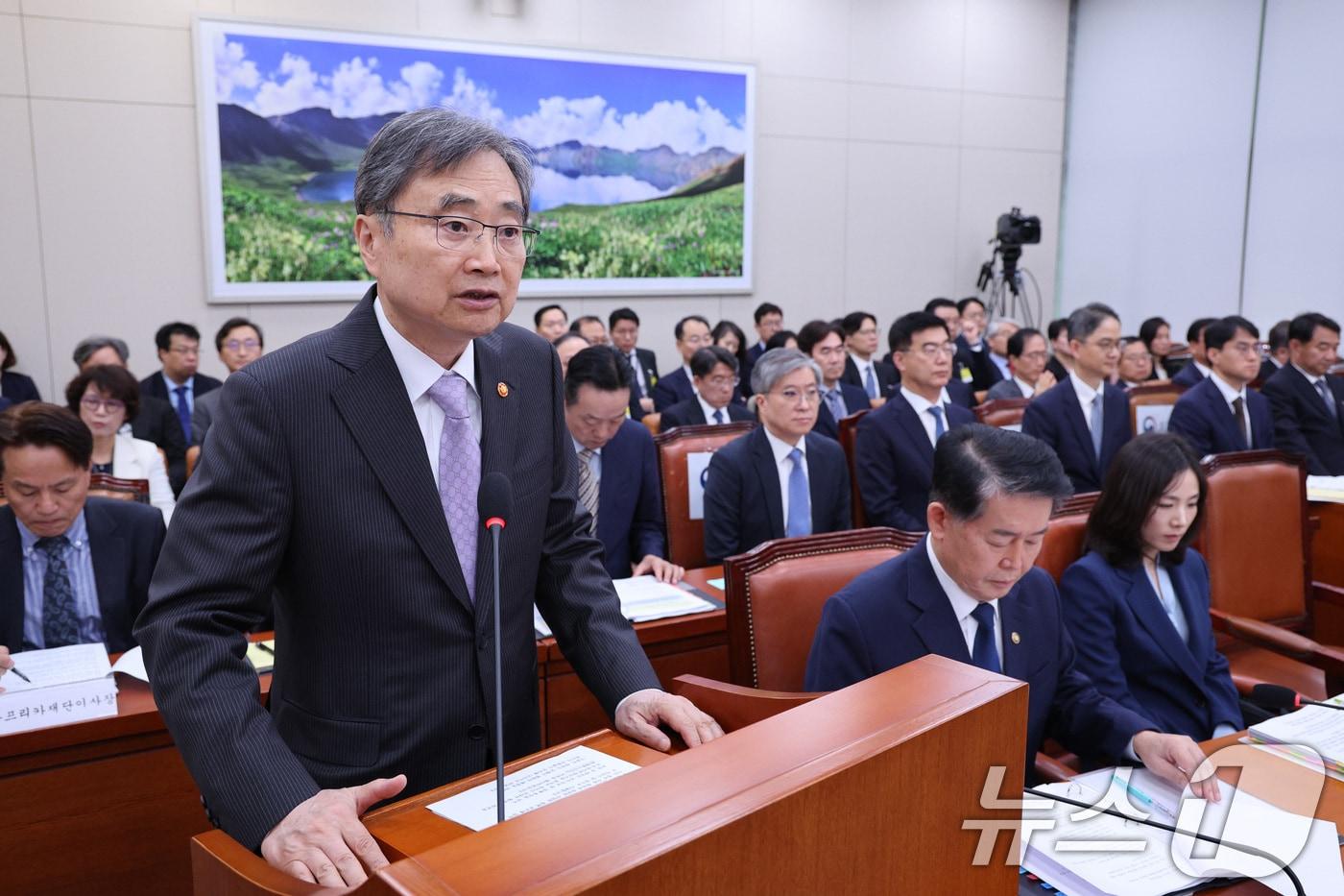 조현 외교부 장관이 13일 서울 여의도 국회 외교통일위원회에서 열린 외교부 등에 대한 국정감사에서 발언하고 있다. 2025.10.13/뉴스1 ⓒ News1 신웅수 기자