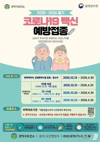 본문 이미지 - 2025-2026 코로나19 백신 무료접종 홍보 포스터