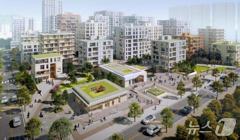 본문 이미지 - 송파 창의혁신 공공주택 설계공모 당선작 조감도&#40;서울시 제공&#41; 뉴스1 ⓒ News1