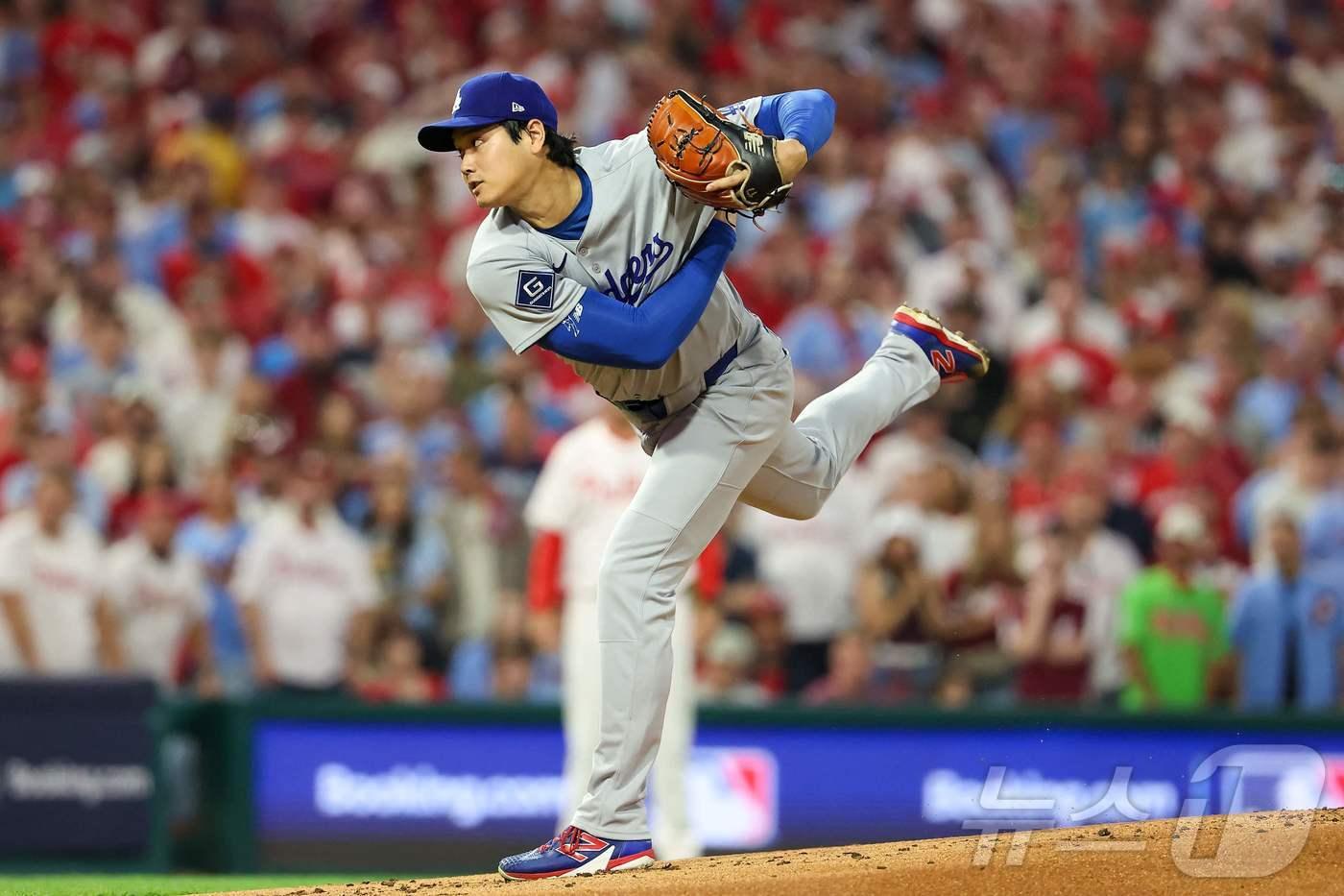 역투하는 오타니 쇼헤이. ⓒ AFP=뉴스1