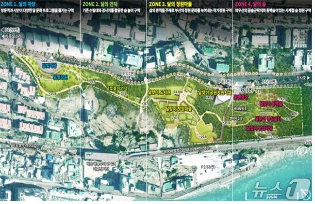 본문 이미지 - 부산시 &#39;달맞이공원 조성 사업 계획도.&#40;부산시 제공. 재판매 및 DB금지&#41;