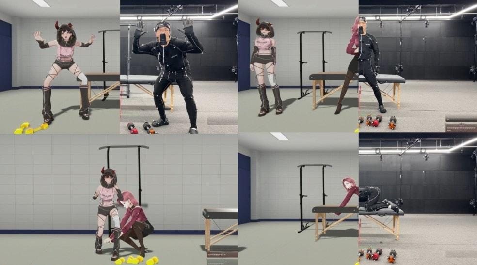 본문 이미지 - 모션캡처 도구를 활용해 버추얼 스트리머 트레이닝을 진행중인 스트리머 지피티 (SOOP 제공)