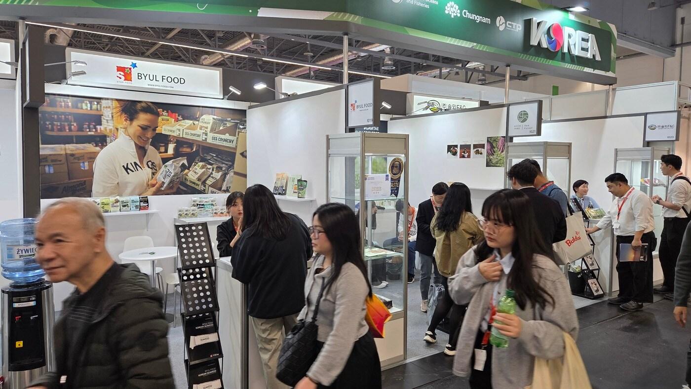 독일 아누가&#40;ANUGA&#41; 2025 식품박람회에 설치된 충남 공동홍보관 모습.&#40;충남도 제공. 재판매 및 DB금지&#41;/뉴스1