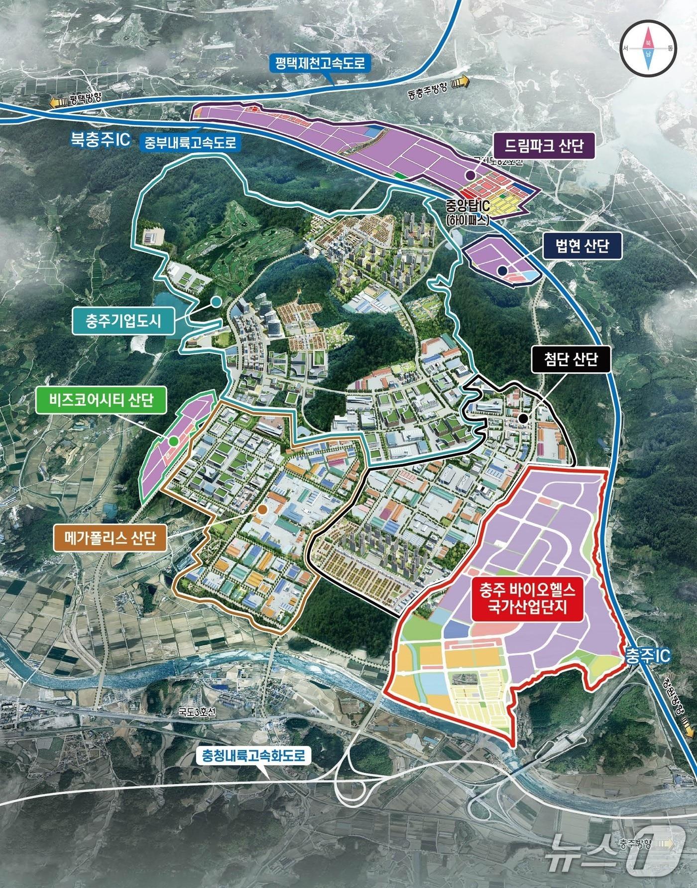 본문 이미지 - 충주 바이오헬스 국가산업단지 위치도&#40;충북도 제공. 재판매 및 DB금지&#41;