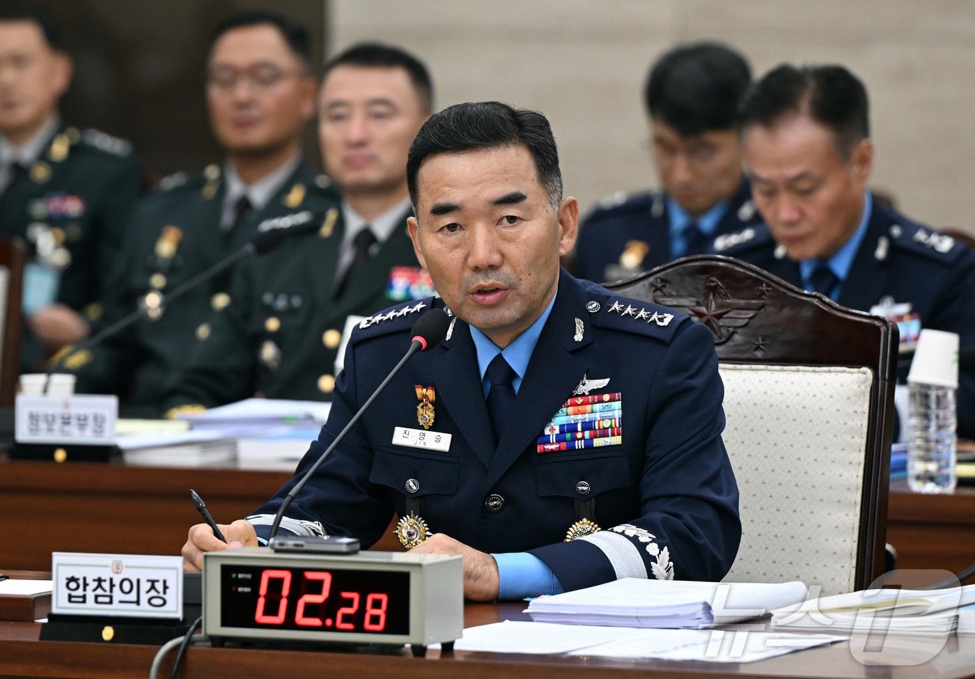 진영승 합동참모본부 의장. 2025.10.14/뉴스1 ⓒ News1 국회사진기자단