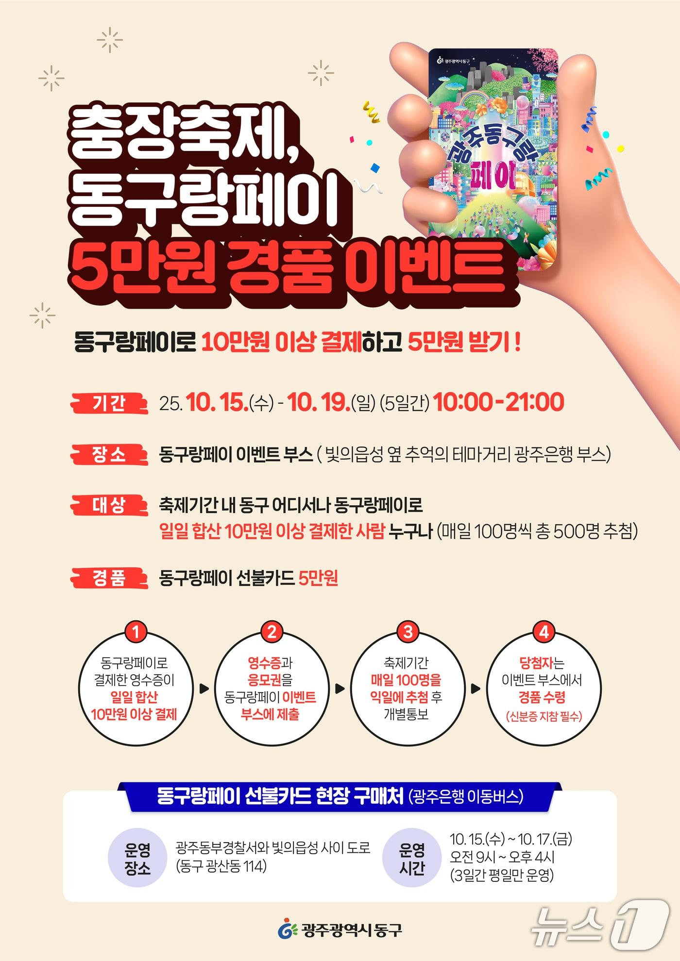 본문 이미지 - 충장축제 동구랑페이 이벤트. &#40;광주 동구 제공. 재판매 및 DB 금지&#41;