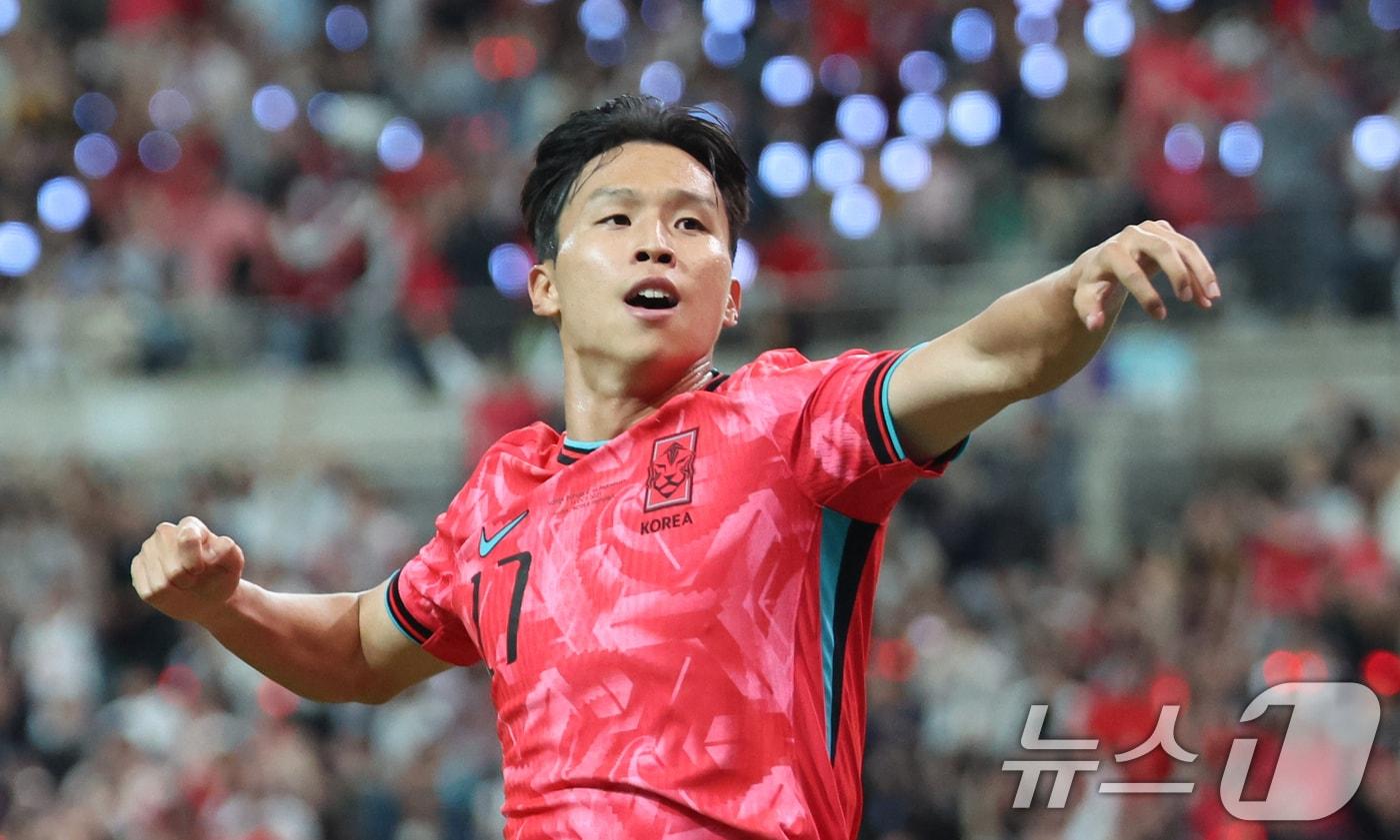 축구대표팀 공격수 엄지성. /뉴스1 ⓒ News1 김명섭 기자
