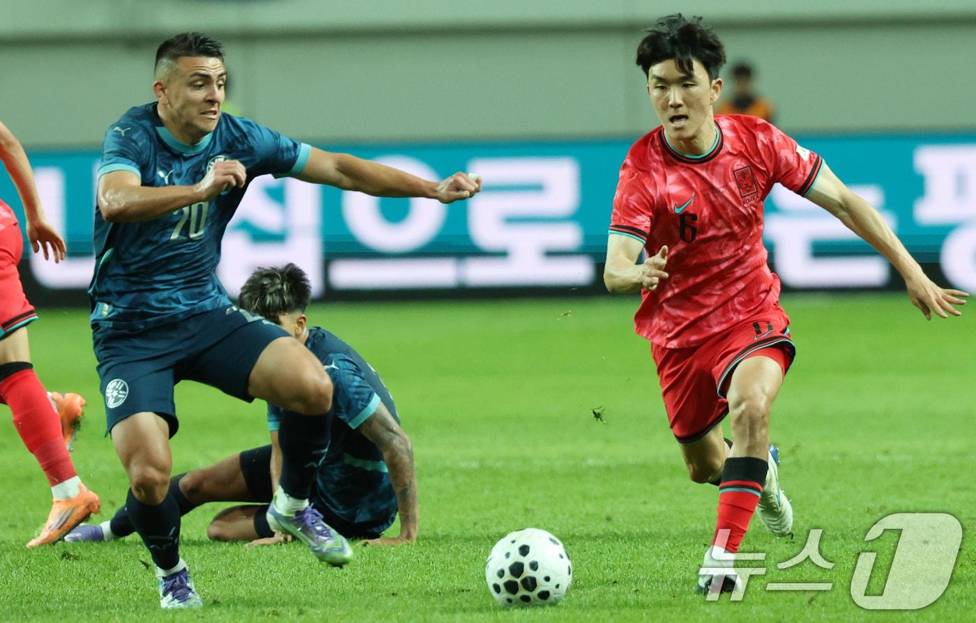 축구대표팀 미드필더 황인범. /뉴스1 ⓒ News1 김명섭 기자