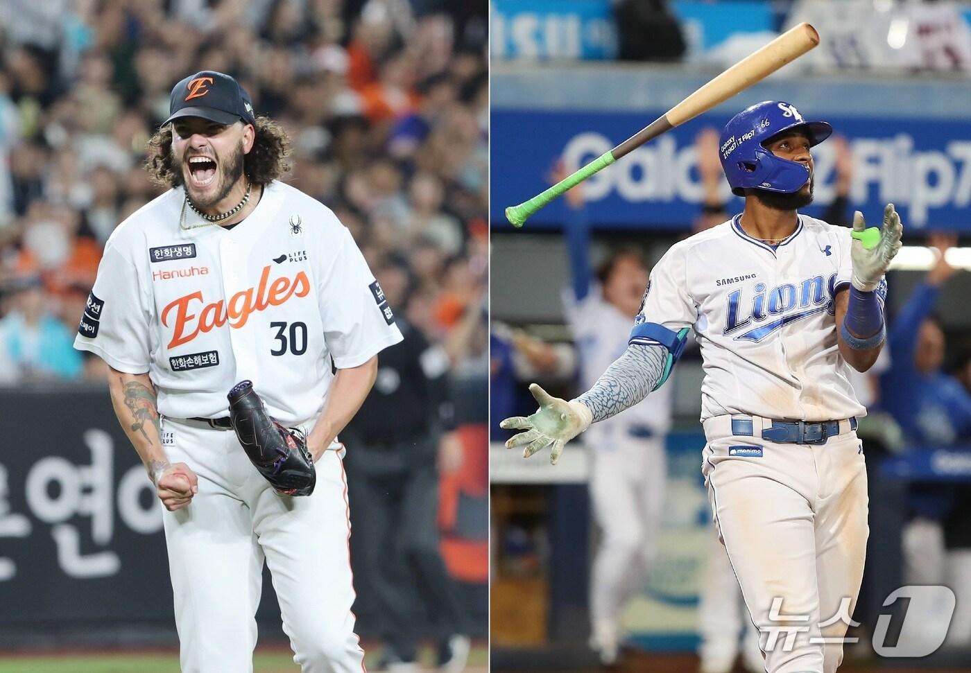 한화 이글스의 코디 폰세와 삼성 라이온즈의 르윈 디아즈. / 뉴스1 DB ⓒ News1