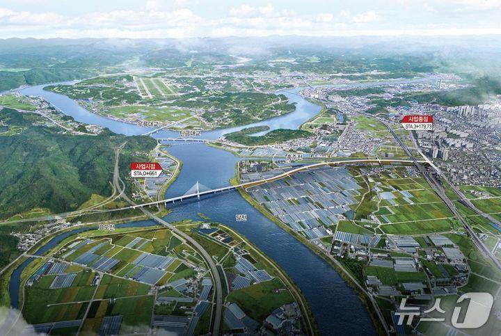 본문 이미지 - 충주 검단대교 조감도.&#40;자료사진&#41;/뉴스1