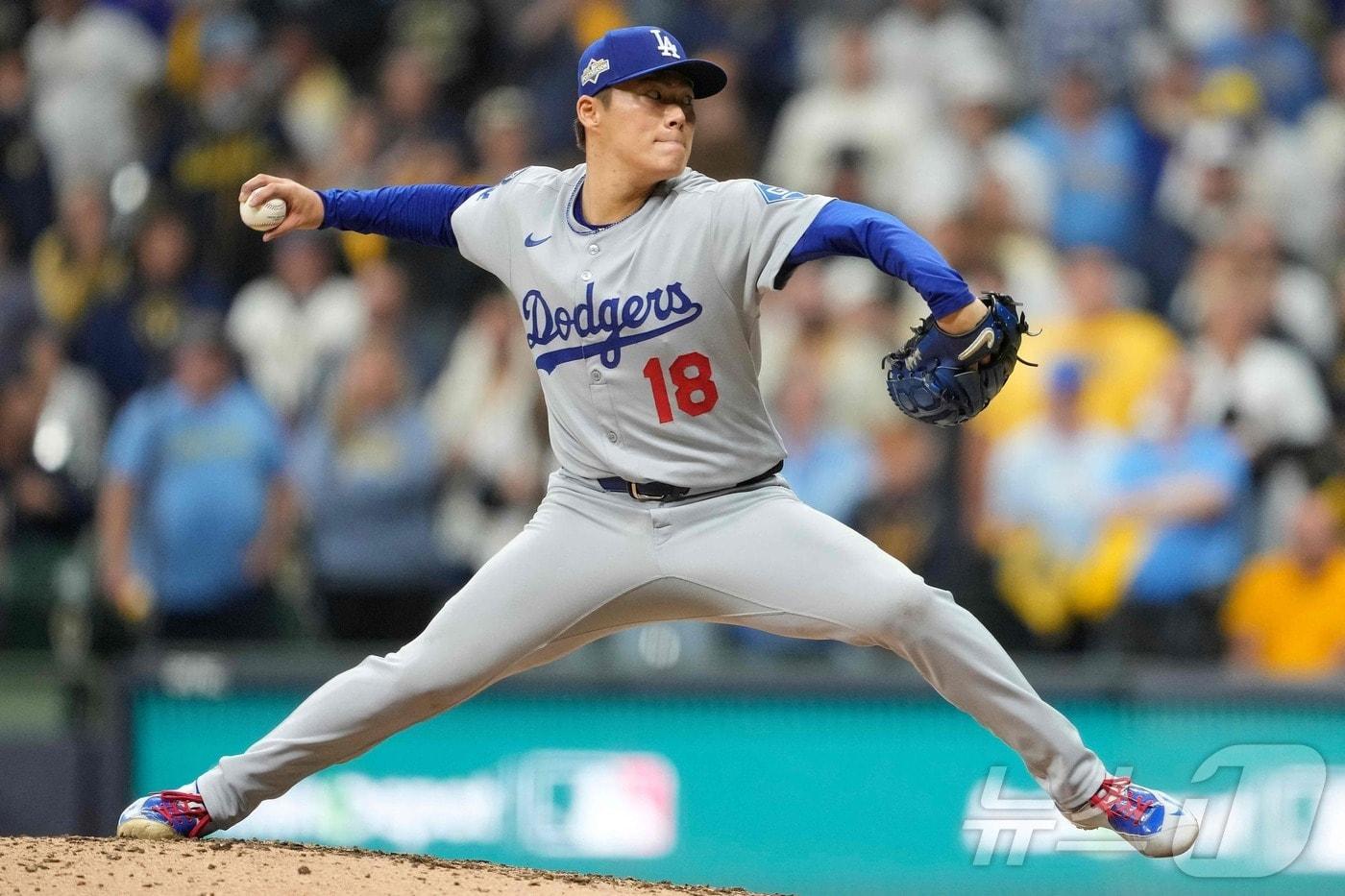 야마모토 요시노부&#40;LA 다저스&#41;. ⓒ AFP=뉴스1