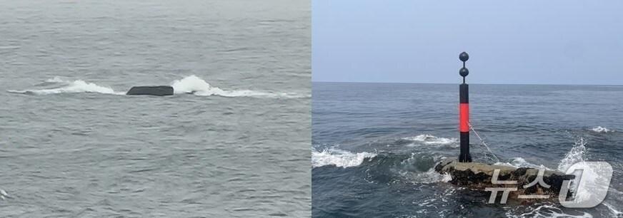 본문 이미지 - 동해안 최북단 강원 고성 해상에 위치해 잠수함 오인 신고의 원인으로 지목돼 온 간출암 자료사진.(동해해경청 제공, 재판매 및 DB 금지)뉴스1