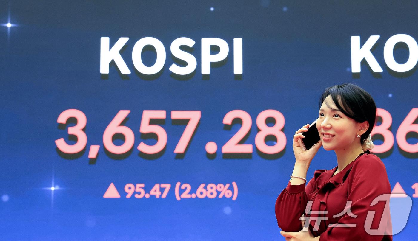 코스피 상승치. &#40;자료사진&#41; 2025.10.15/뉴스1 ⓒ News1 이호윤 기자