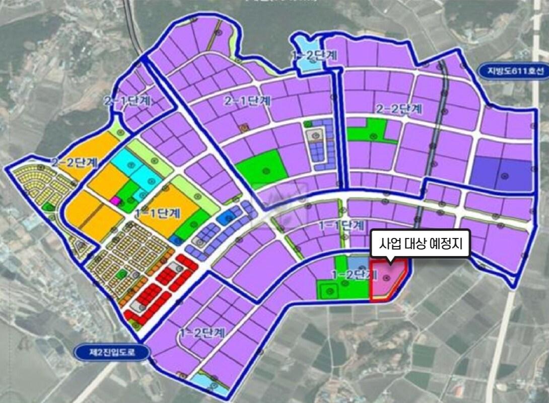 본문 이미지 - 서천 장항국가생태산업단지에 추진 중인 '자원순환 공공처리사업' 위치도.(서천군 제공. 재판매 및 DB금지)/뉴스1