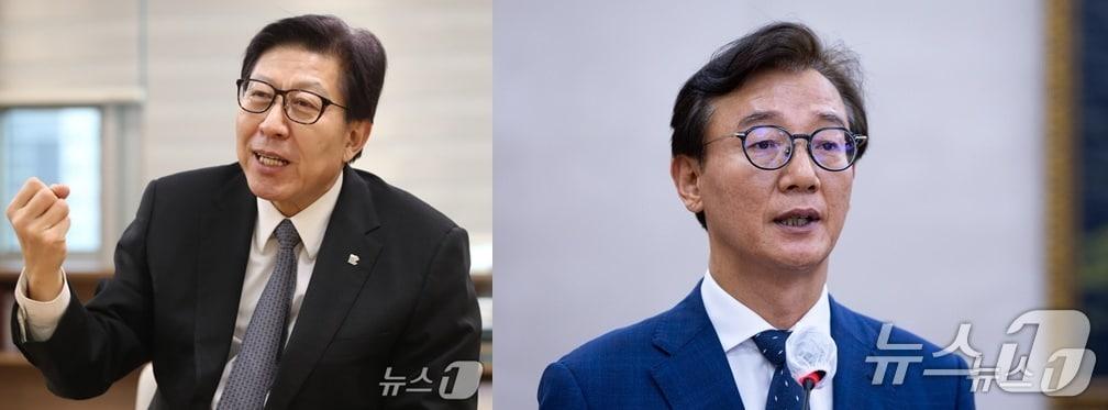본문 이미지 - 박형준 부산시장&#40;왼쪽&#41;, 전재수 해양수산부 장관.&#40;사진 ⓒ News1&#41;