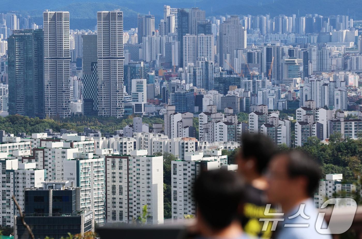 서울 남산에서 바라본 아파트 단지 모습. &#40;자료사진&#41; /뉴스1 ⓒ News1 오대일 기자