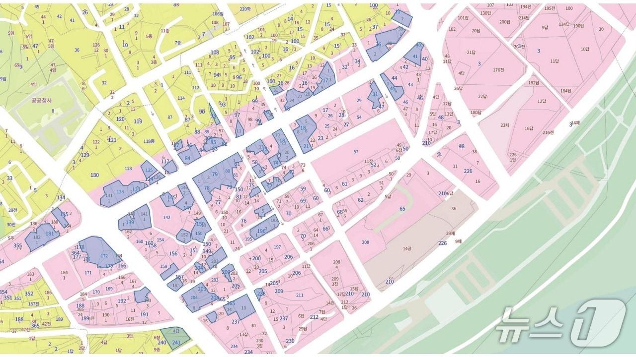 본문 이미지 - 강원 양양군 양양로 골목형상점가 구역도.(양양군 제공, 재판매 및 DB 금지) 2025.10.16/뉴스1