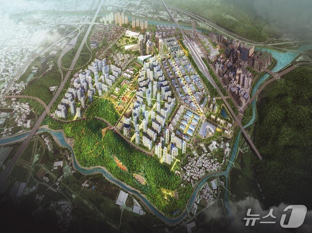 본문 이미지 -  KTX울산역 복합특화단지 예상조감도. &#40;울산시 제공. 재판매 및 DB 금지&#41; /뉴스1