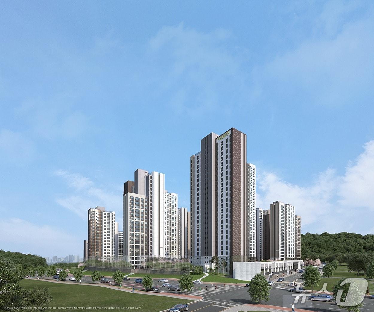 본문 이미지 - 두산위브더제니스 청주 센트럴파크 투시도&#40;두산건설&#41;  뉴스1 ⓒ News1 