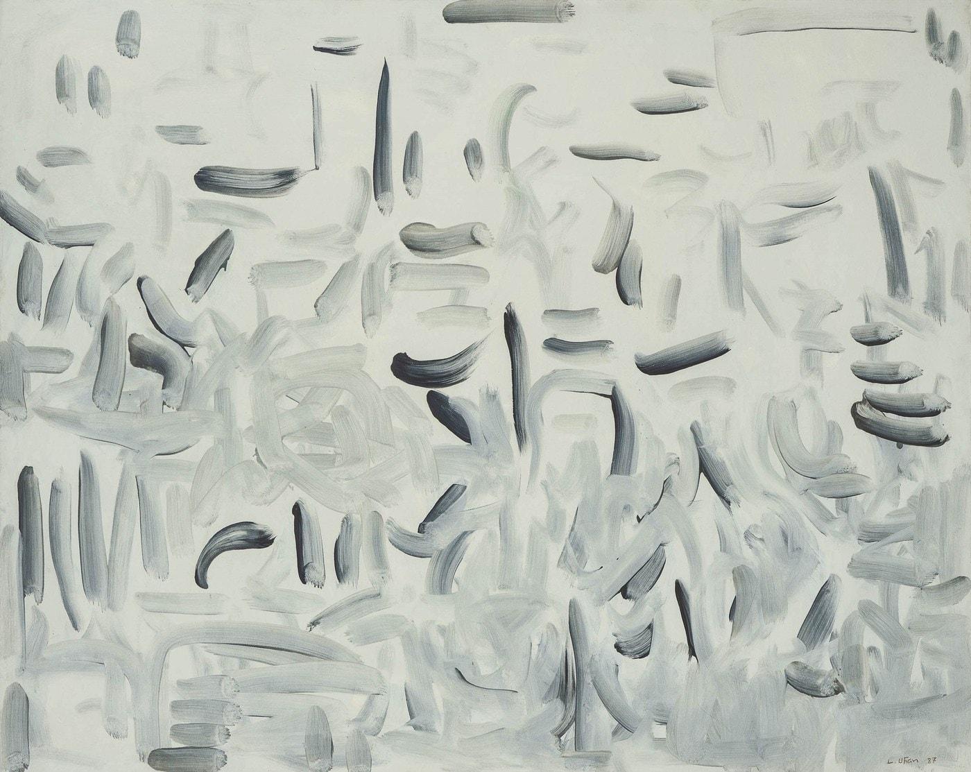 본문 이미지 - 이우환 Lee UFan(b.1936), 바람으로부터, 캔버스에 안료, 116.8&times;91cm (50호) (케이옥션 제공)