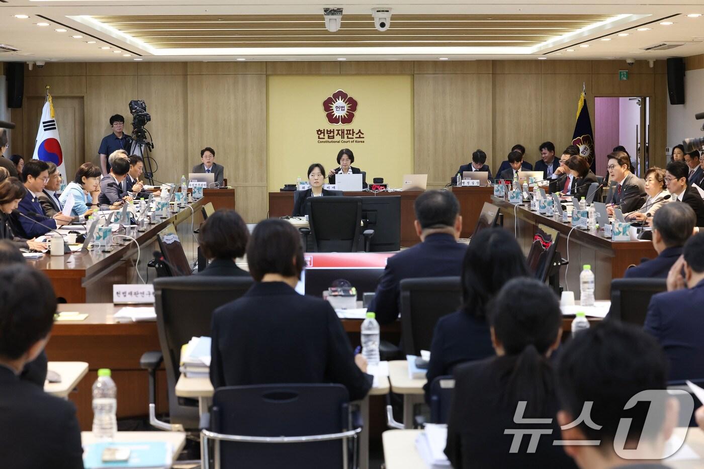 17일 오전 서울 종로구 헌법재판소에서 국회 법제사법위원회의 헌법재판소, 헌법재판연구원에 대한 국정감사가 열리고 있다. 2025.10.17/뉴스1 ⓒ News1 이광호 기자
