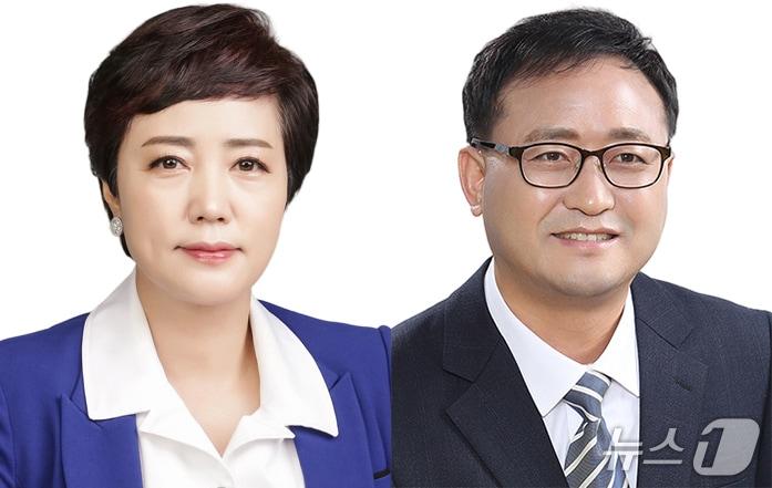 본문 이미지 -  왼쪽부터 제천시의회 한명숙 의원과 권오규 의원.(제천시의회 제공. 재판매 및 DB금지)/뉴스1