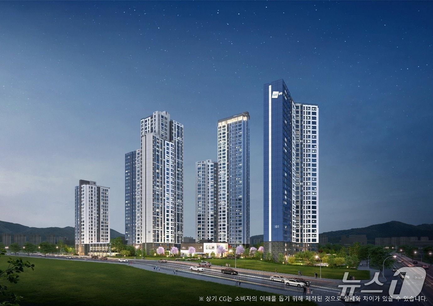 본문 이미지 - 두산위브 더센트럴 도화 조감도 &#40;두산건설 제공&#41; 뉴스1 ⓒ News1