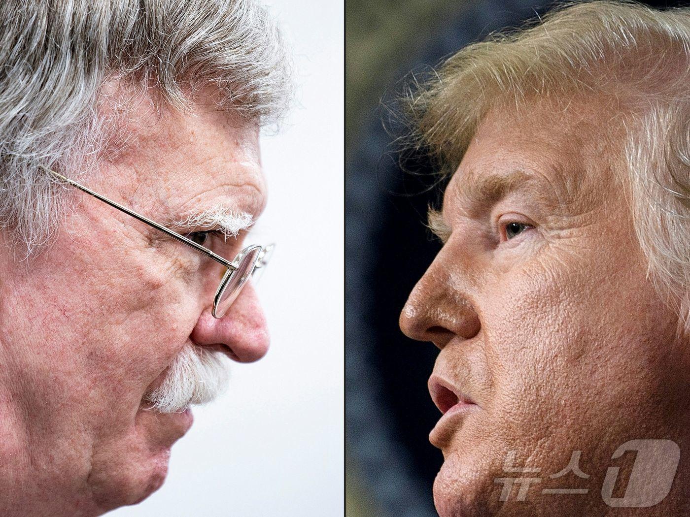 본문 이미지 - 존 볼턴 전 백악관 국가안보보좌관(왼쪽)과 도널드 트럼프 미국 대통령. (자료사진) 2025.10.16 ⓒ AFP=뉴스1 ⓒ News1 강민경 기자