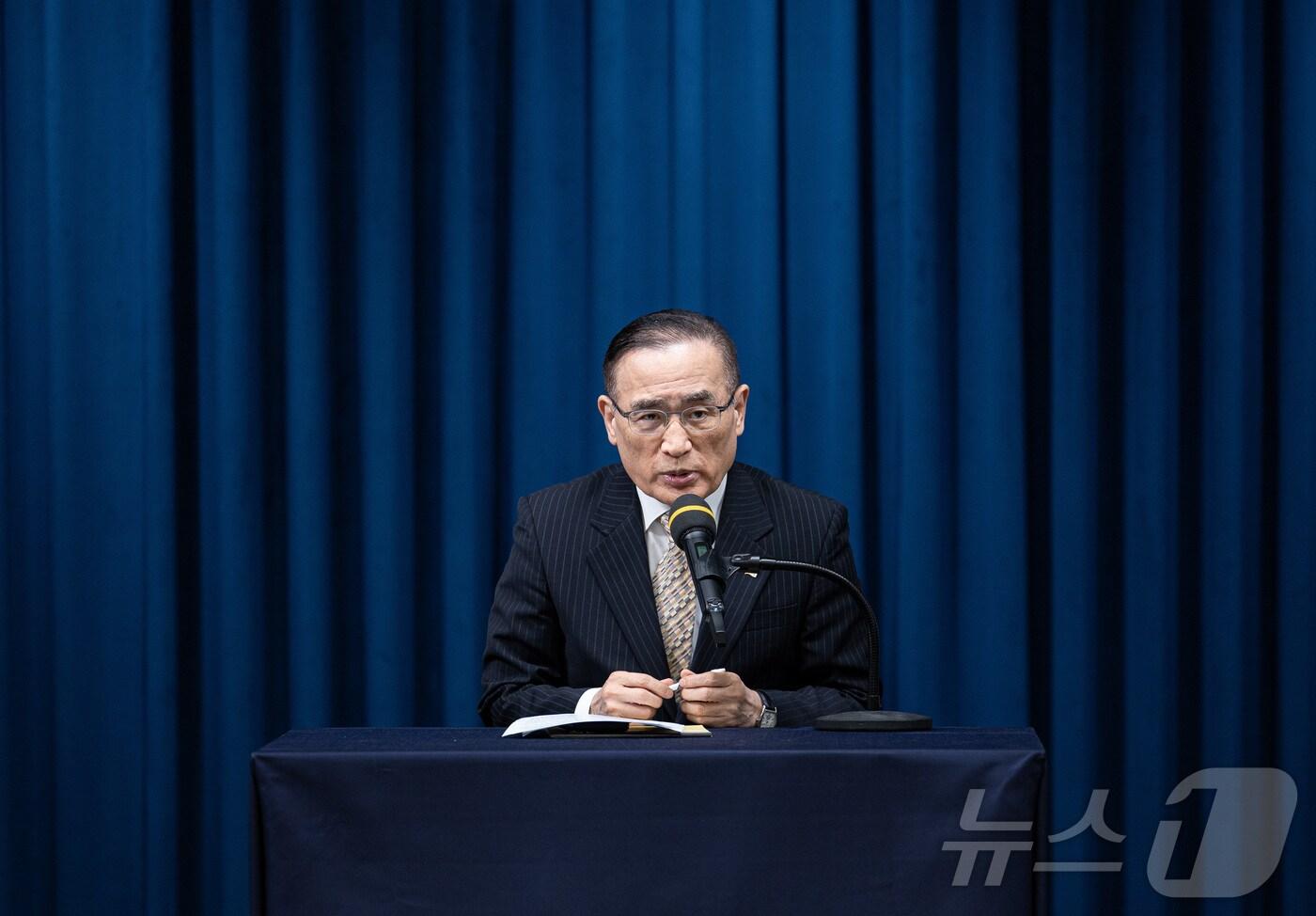 위성락 국가안보실장이 17일 서울 용산 대통령실 청사에서 캄보디아 이슈의 구체적 대응현황 관련 브리핑을 하고 있다. 2025.10.17/뉴스1 ⓒ News1 이재명 기자