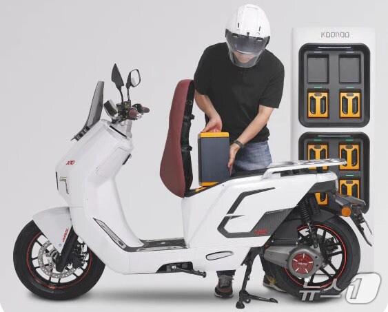 본문 이미지 - 전기이륜차 배터리 교환형 충전시설.&#40;쿠루 제공. 재판매 및 DB 금지&#41; 