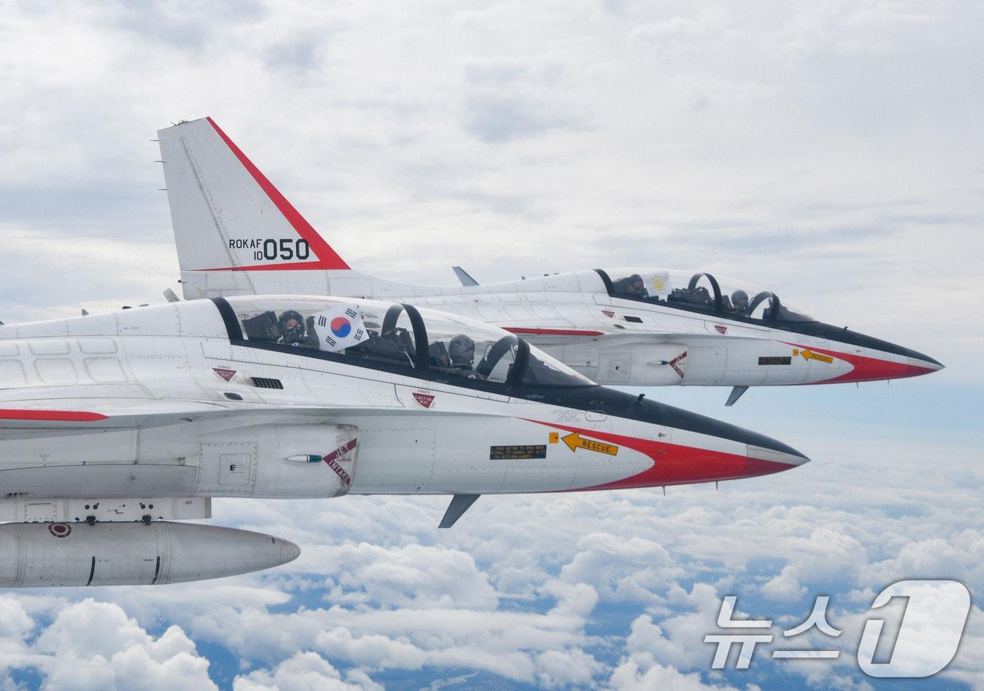 국산항공기 T-50의 비행 장면. (공군 제공. 재판매 및 DB 금지) 2025.10.18/뉴스1