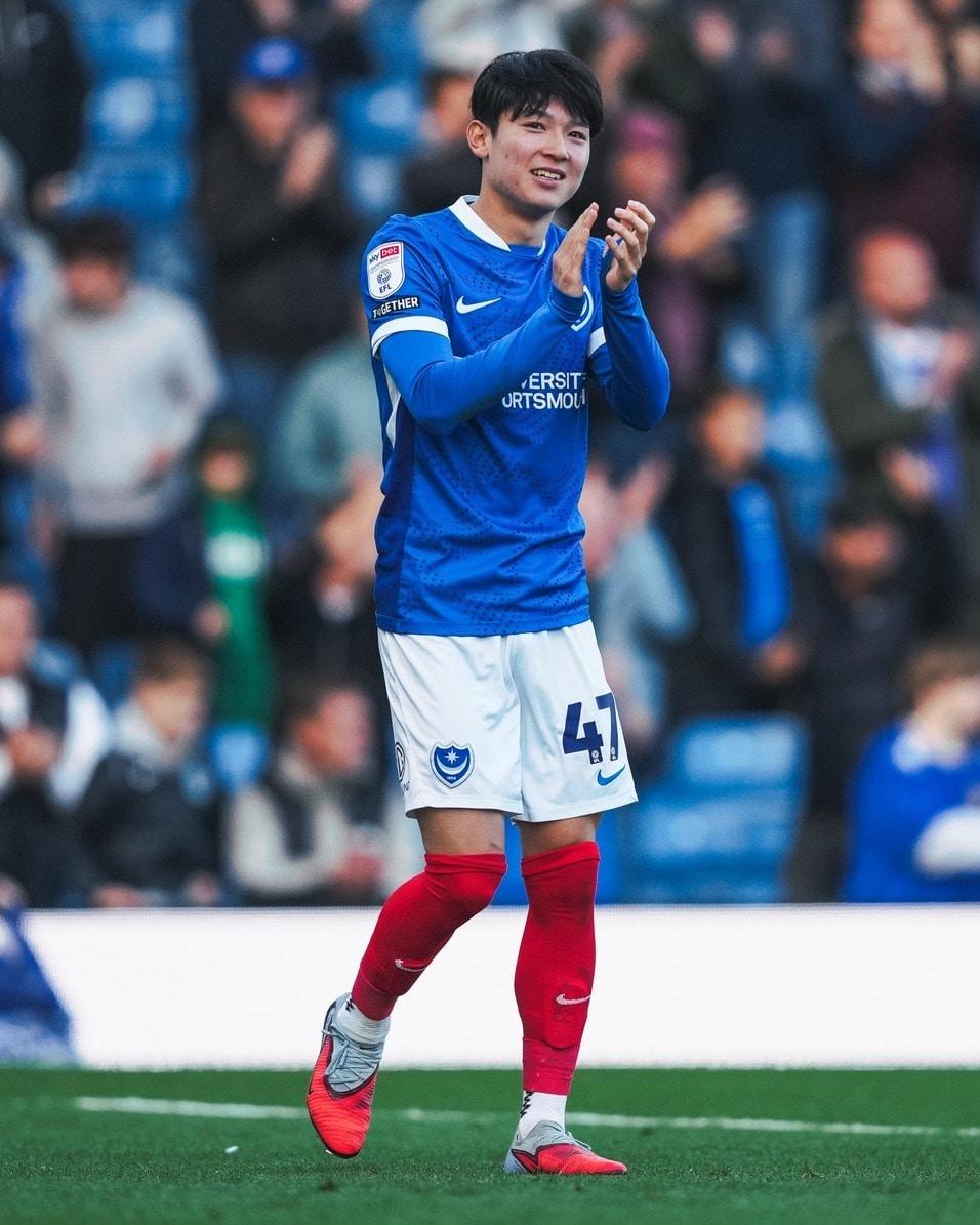 본문 이미지 - 포츠머스의 양민혁(포츠머스 페이스북 캡처)