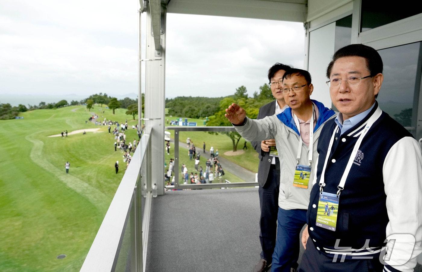 김영록 지사, LPGA BMW 레이디스 챔피언십 현장 방문.&#40;전남도 제공. 재판매 및 DB금지&#41; 2025.10.19/뉴스1