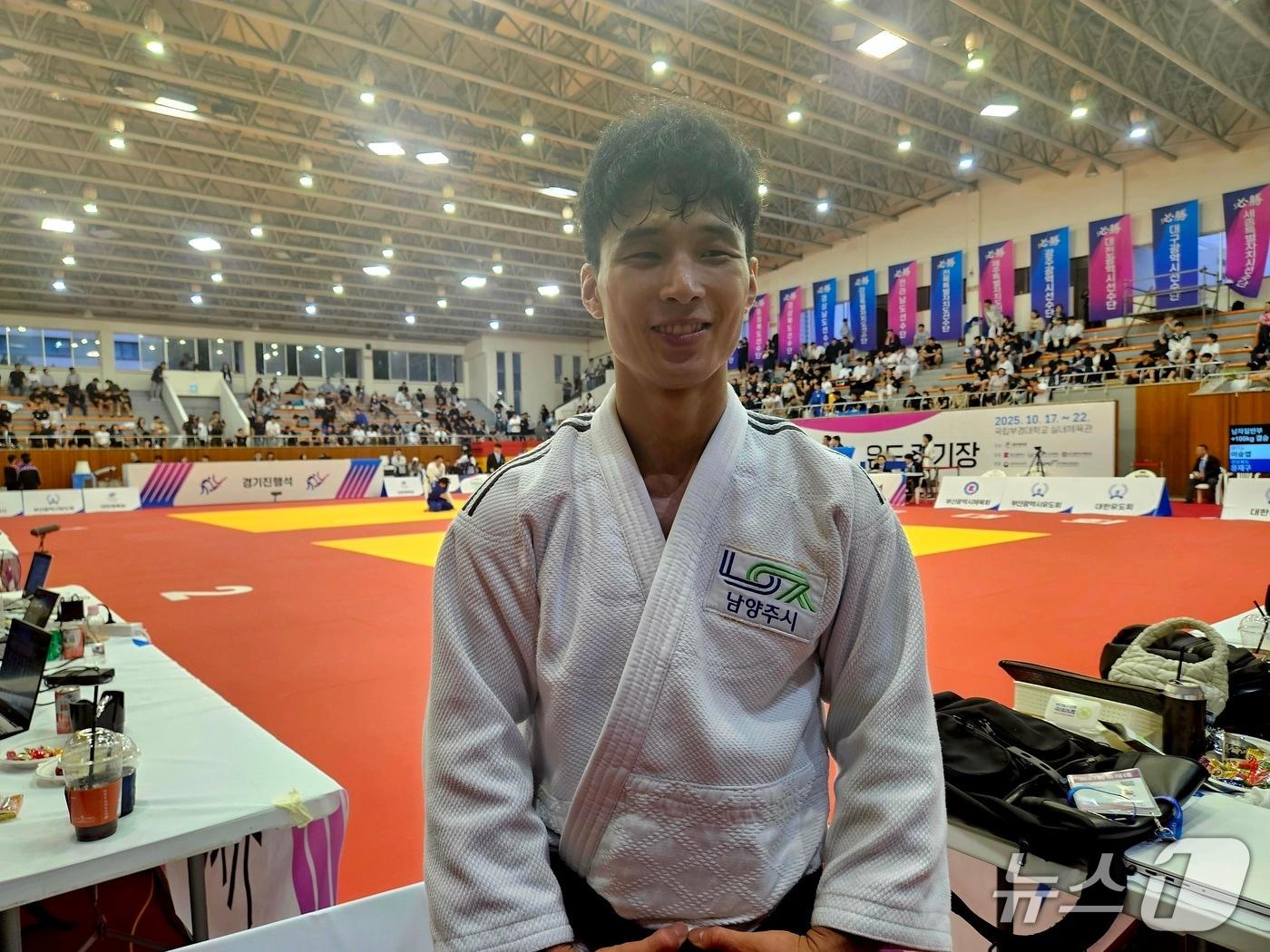 본문 이미지 - 전국체전에서 금메달을 획득한 유도 간판 안바울. /뉴스1 ⓒ 뉴스1 김도용 기자