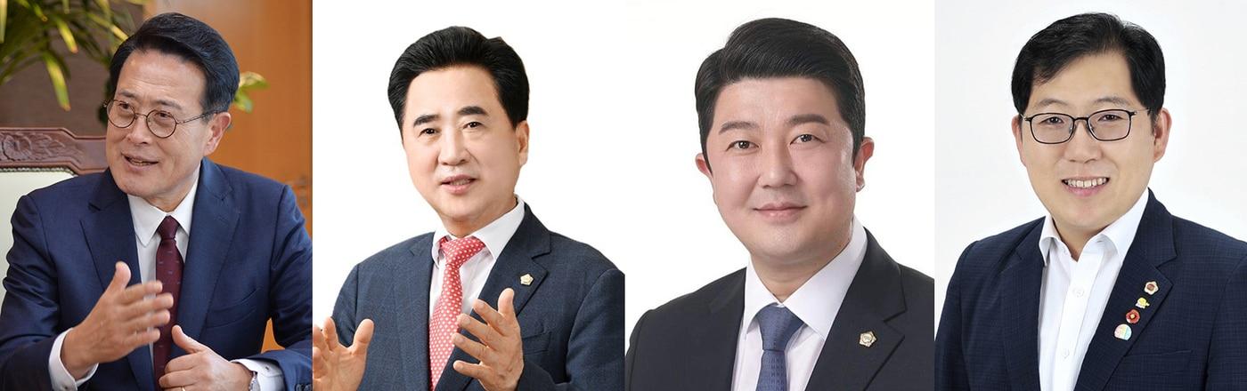 2026년 지방선거 울주군수 후보군. 이순걸 울주군수&#40;왼쪽부터&#41;. 김영철 울주군의원, 김시욱 울주군의원, 윤덕권 전 울산시의원. /뉴스1 