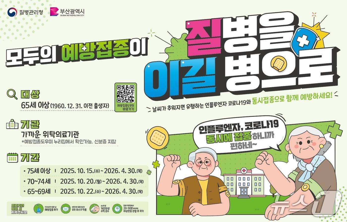 인플루엔자·코로나19 동시 접종 안내문.(사상구 제공. 재판매 및 DB 금지)