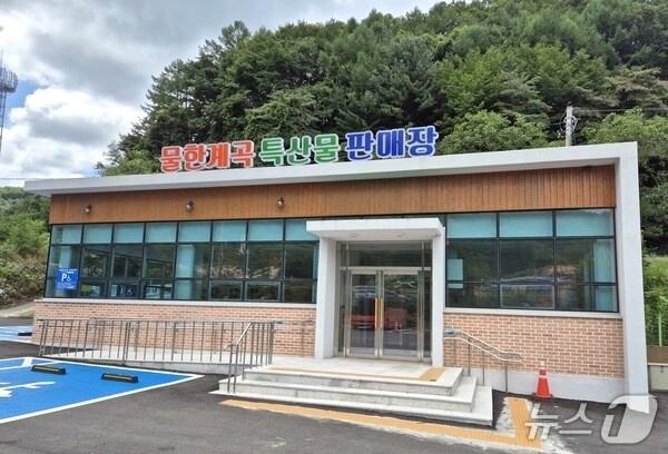 본문 이미지 - 충북 영동군 상촌면에 건립한 물한계곡 특산물판매장 /뉴스1 