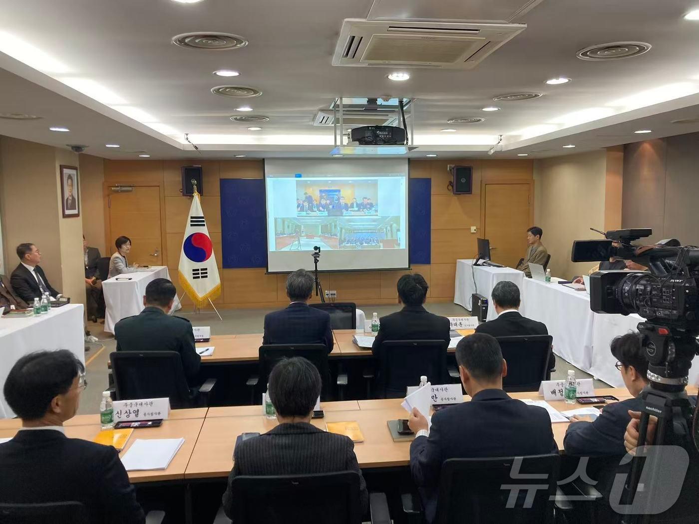 본문 이미지 - 20일 주중 베이징 대사관에서 외교부 국정감사가 화상으로 진행되고 있다. ⓒ News1 정은지 특파원