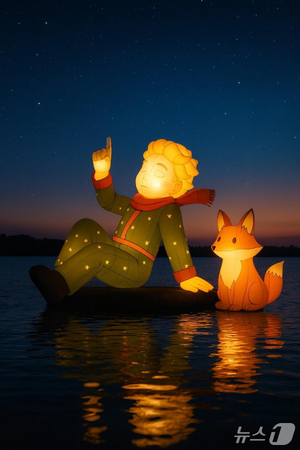 본문 이미지 - 3D로 구현한 어린왕자 조형물 이미지.(시흥시 제공)